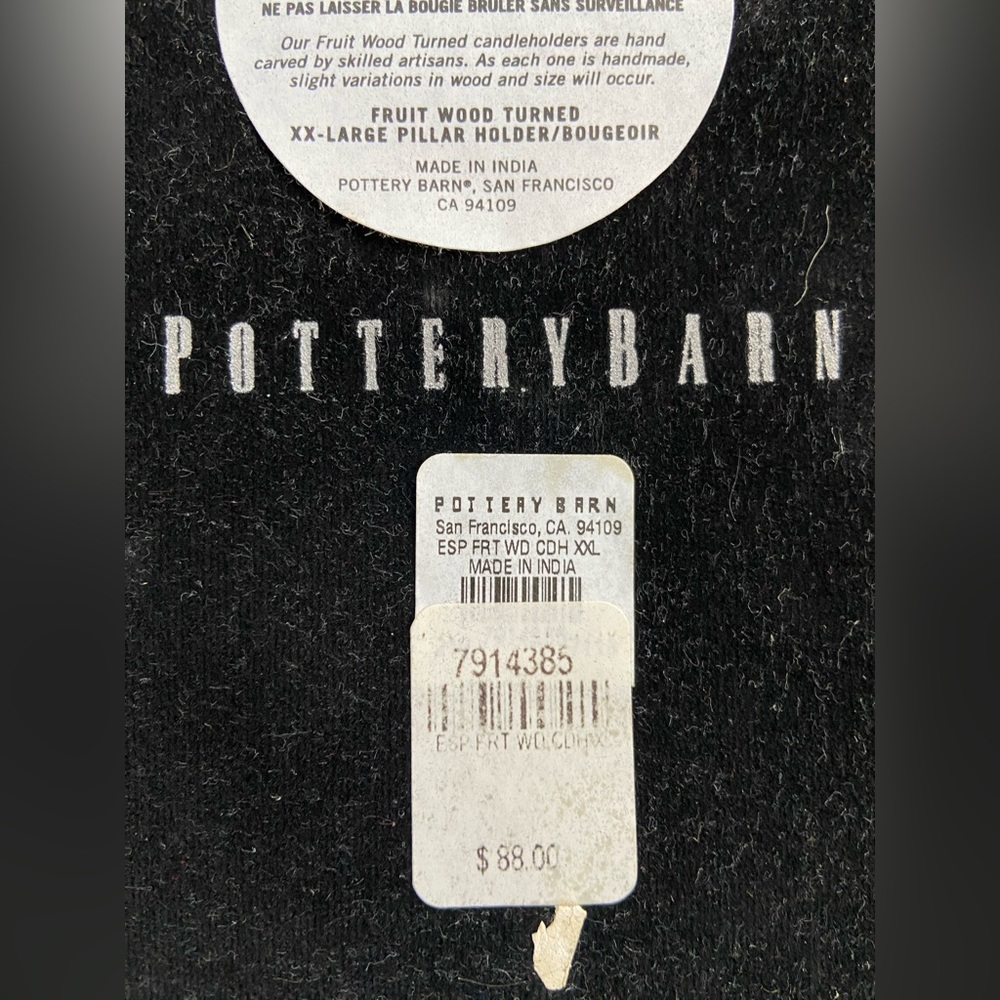 *HOST PICK* 2 POTTERY BARN Candle Holders 🕯️🕯️Fruitwood - Picture 4 of 14